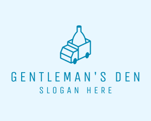 Bottle Delivery Truck logo design