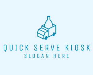 Bottle Delivery Truck logo design