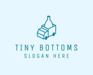 Bottle Delivery Truck logo design