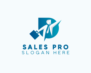 Salesman - Human Employee Recruitment logo design