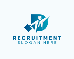 Human Employee Recruitment logo design