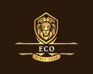 Premium Lion Crest Shield Logo