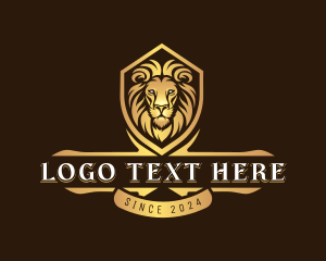 Shield - Premium Lion Crest Shield logo design