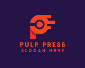 Surveillance Camera Letter P  logo design