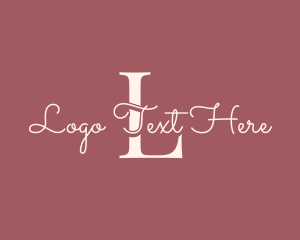 Lettering - Feminine Cursive Signature logo design