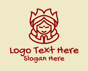 Drawing - Hindu Woman Drawing logo design