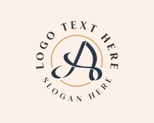 Ribbon - Classic Fashion Letter A logo design