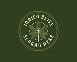 Indica - Marijuana Weed Smoke logo design