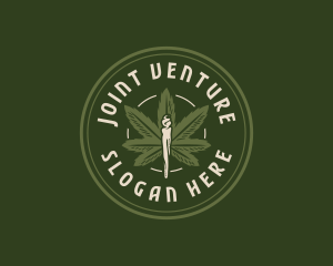 Joint - Marijuana Weed Smoke logo design