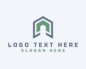 Modern - Geometric Business House Letter A logo design