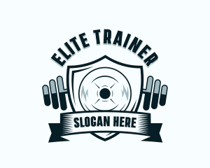 Weightlifting Gym Shield logo design