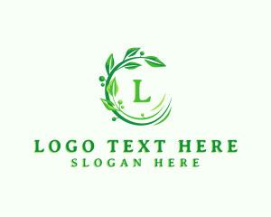 Ecology - Botanical Wellness Leaf logo design