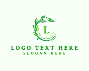 Vegan - Botanical Wellness Leaf logo design