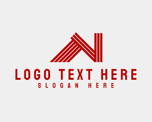 Stripes - Athletic Stripes Startup Letter N logo design