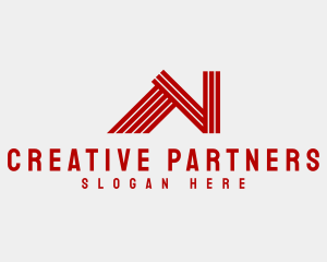 Athletic Stripes Startup Letter N  logo design