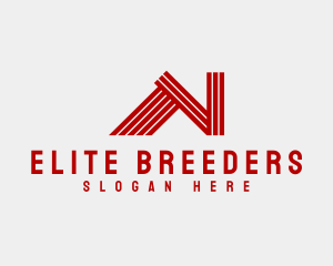 Athletic Stripes Startup Letter N  logo design