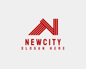 Athletic Stripes Startup Letter N  logo design