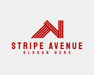 Stripes - Athletic Stripes Startup Letter N logo design