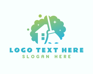 Broom - Home Broom Cleaner logo design