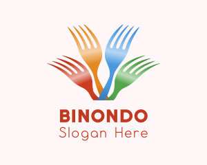 Colorful Diner Fork Logo