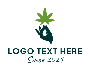 Weed - Cannabis Medicinal Leaf logo design