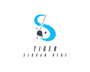 Wiper - Cleaning Mop Swoosh logo design