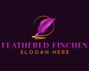 Magical Feather Quill logo design