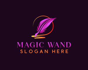 Magical Feather Quill logo design