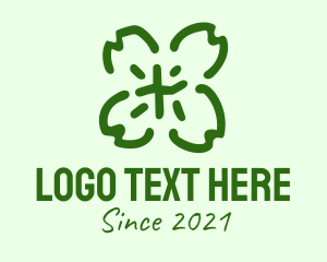 Environment - Clover Leaf  Scribble logo design