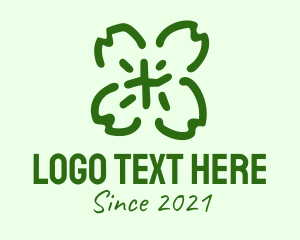 Lucky - Clover Leaf  Scribble logo design