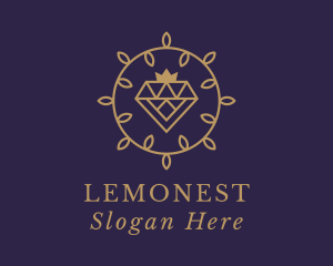 Kingdom - Diamond Crown Wreath logo design