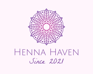 Henna - Intricate Gradient Mandala logo design