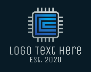 Communication - Tech Software Processor logo design