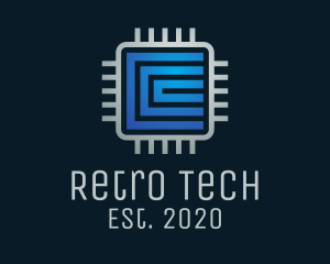 Tech Software Processor logo design