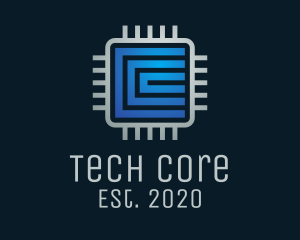 Tech Software Processor logo design