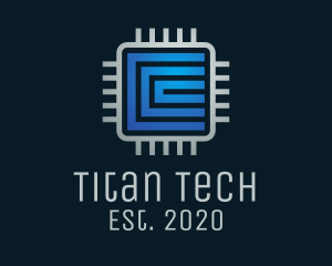 Tech Software Processor logo design