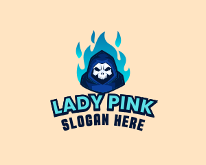 Evil - Flaming Skull Esports logo design