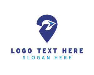 Aircraft - Travel Agency GPS Pin logo design