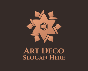 Deco - Bronze Floral Decor logo design