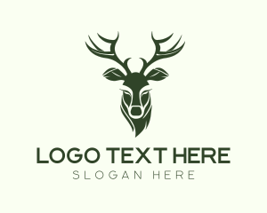 Antelope - Horn Buck Antler logo design