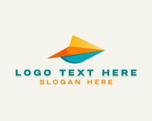 Shipping Courier Plane Logo