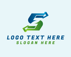 Professional - Logistics Arrow Letter S logo design