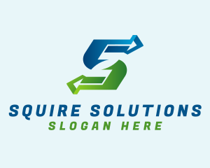 Logistics Arrow Letter S logo design