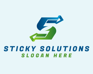 Logistics Arrow Letter S logo design