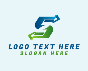Startup - Logistics Arrow Letter S logo design