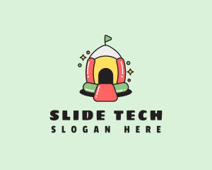 Slide - Cute Bounce Playground logo design