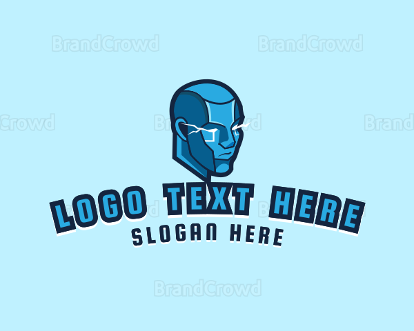 Android Gamer Cyborg Logo