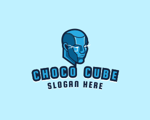 Android Gamer Cyborg logo design