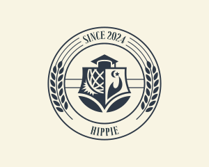 Graduate Hat - University Learning College logo design