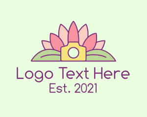 Dslr - Blooming Lotus Camera logo design